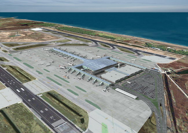 Espectacular render de como quedar&aacute; la ampliaci&oacute;n del aeropuerto del Prat con la nueva terminal sur